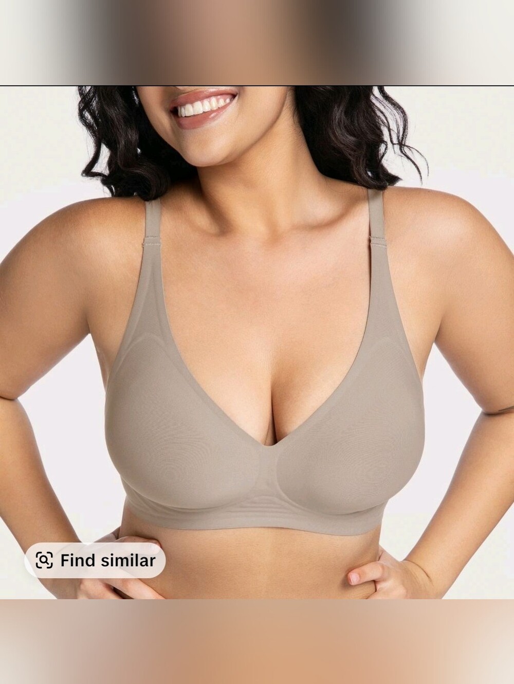 Wireless, Seamless, Taupe Comfort Bra